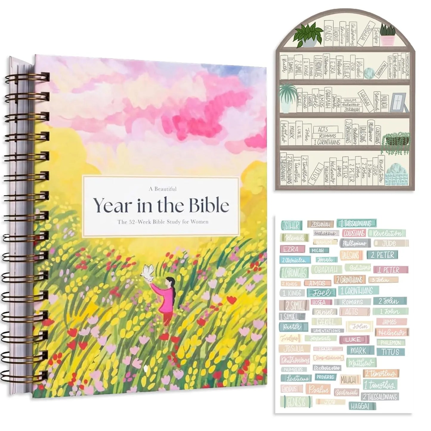 A Beautiful Year In The Bible (Women'S Edition) Spiral Bible Study Guide 52-Week Women'S Bible Study Plan With 46 Chapters Easy-To-Understand Study Journal (With Bible Reading Tracker) FUTURE ENDEAVORS