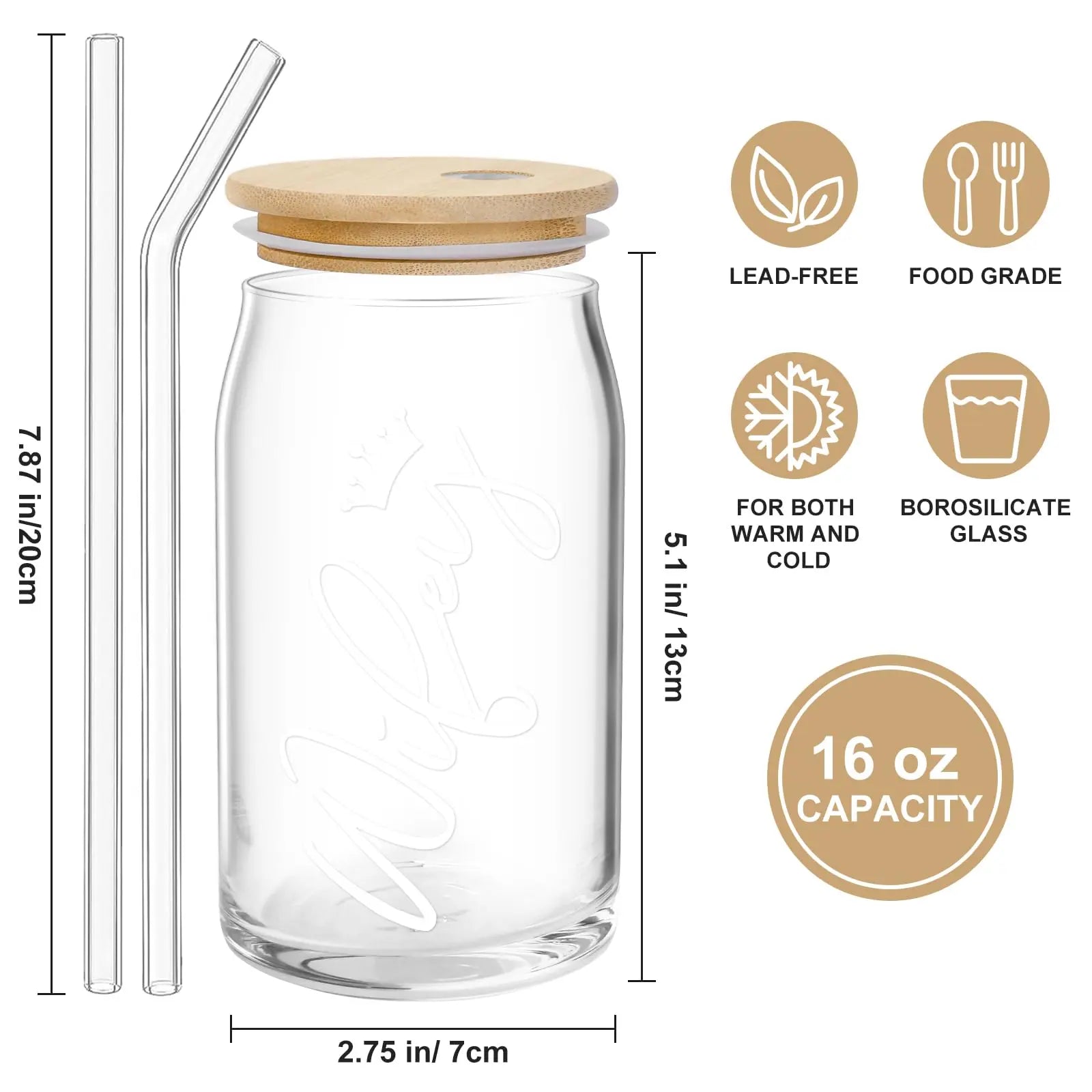 Mothers Day Gifts for Mom from Daughter Son, Unique Gifts Ideas for Women Mama Stepmom Mother In Law, Personalized Anniversary Birthday Mothers Day Presents for Wife from Husband - Can Glass 16OZ FUTURE ENDEAVORS