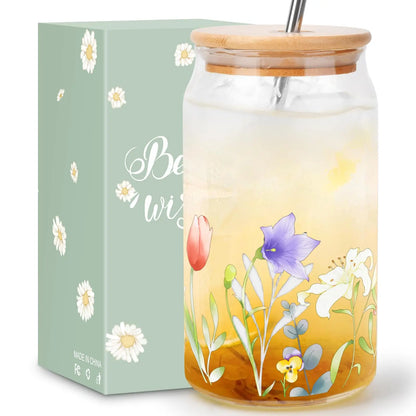 Mothers Day Gifts for Mom from Daughter Son, Unique Gifts Ideas for Women Mama Stepmom Mother In Law, Personalized Anniversary Birthday Mothers Day Presents for Wife from Husband - Can Glass 16OZ FUTURE ENDEAVORS