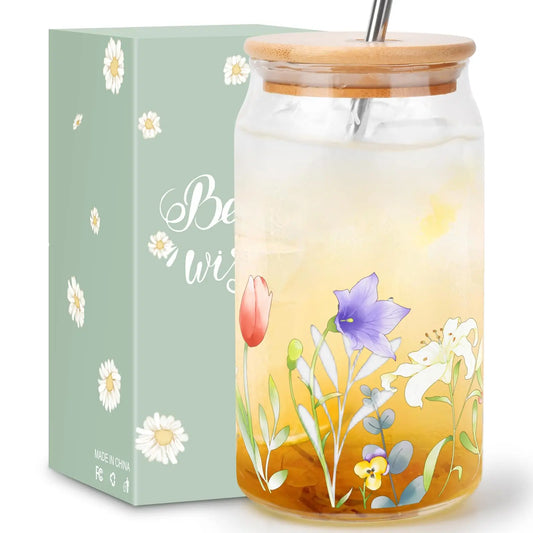 Mothers Day Gifts for Mom from Daughter Son, Unique Gifts Ideas for Women Mama Stepmom Mother In Law, Personalized Anniversary Birthday Mothers Day Presents for Wife from Husband - Can Glass 16OZ FUTURE ENDEAVORS