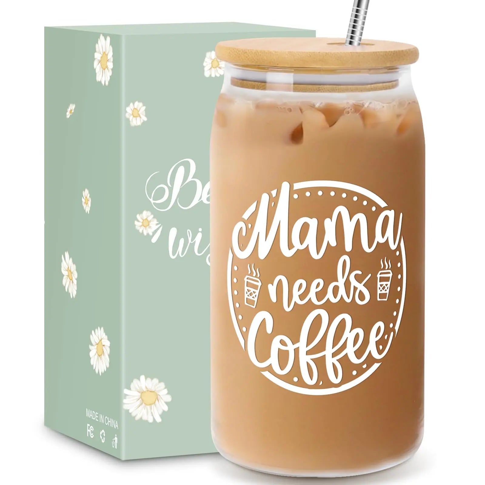 Mothers Day Gifts for Mom from Daughter Son, Unique Gifts Ideas for Women Mama Stepmom Mother In Law, Personalized Anniversary Birthday Mothers Day Presents for Wife from Husband - Can Glass 16OZ FUTURE ENDEAVORS