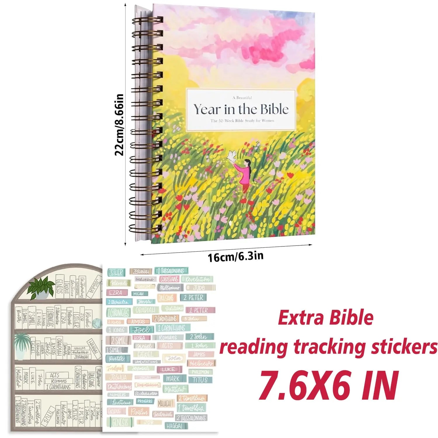 A Beautiful Year In The Bible (Women'S Edition) Spiral Bible Study Guide 52-Week Women'S Bible Study Plan With 46 Chapters Easy-To-Understand Study Journal (With Bible Reading Tracker) FUTURE ENDEAVORS