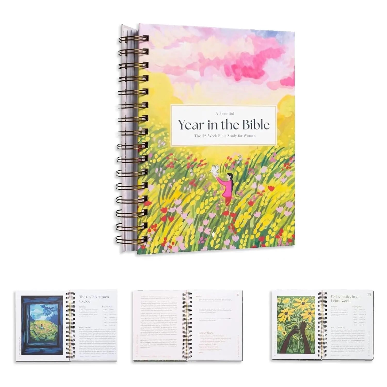 A Beautiful Year In The Bible (Women'S Edition) Spiral Bible Study Guide 52-Week Women'S Bible Study Plan With 46 Chapters Easy-To-Understand Study Journal (With Bible Reading Tracker) FUTURE ENDEAVORS