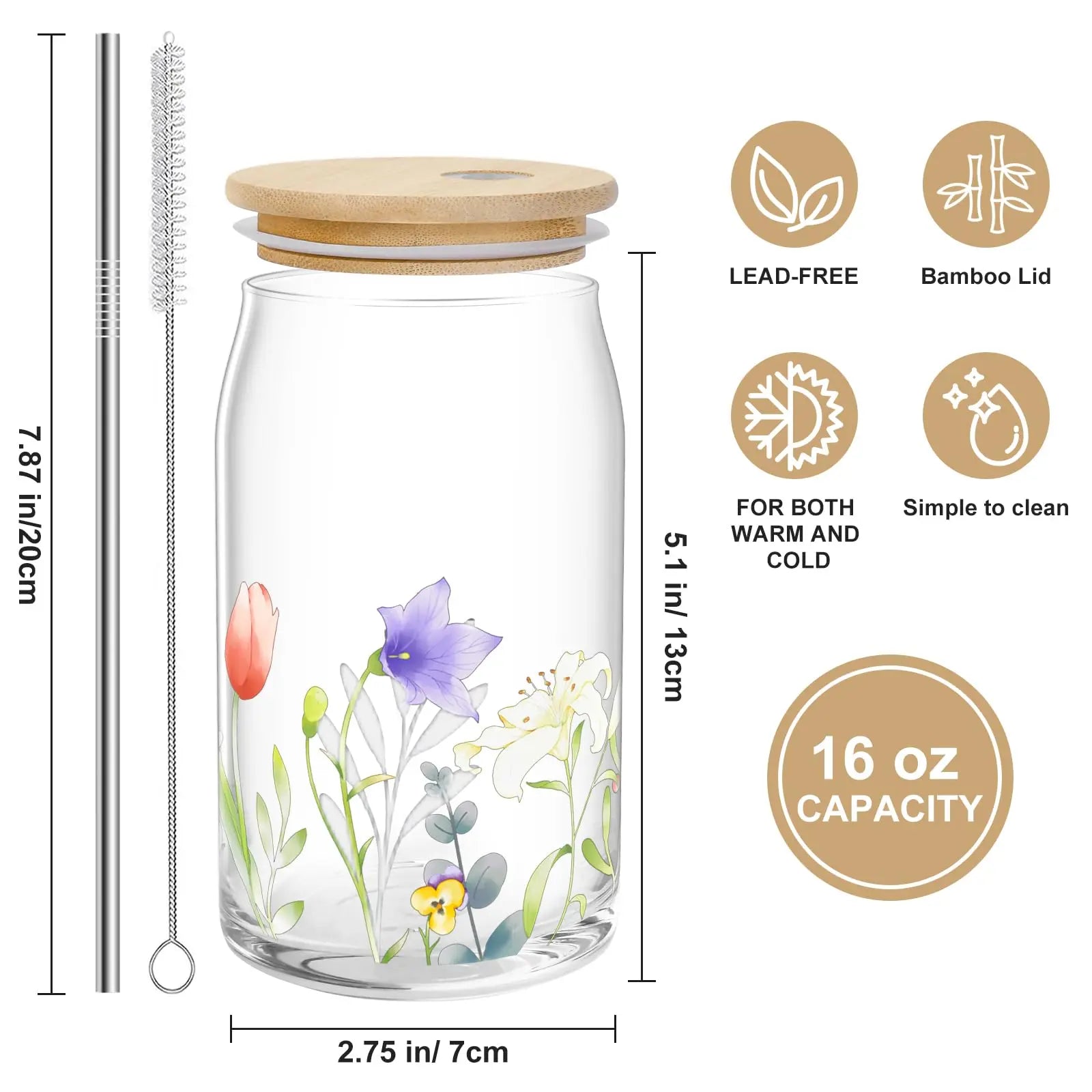 Mothers Day Gifts for Mom from Daughter Son, Unique Gifts Ideas for Women Mama Stepmom Mother In Law, Personalized Anniversary Birthday Mothers Day Presents for Wife from Husband - Can Glass 16OZ FUTURE ENDEAVORS