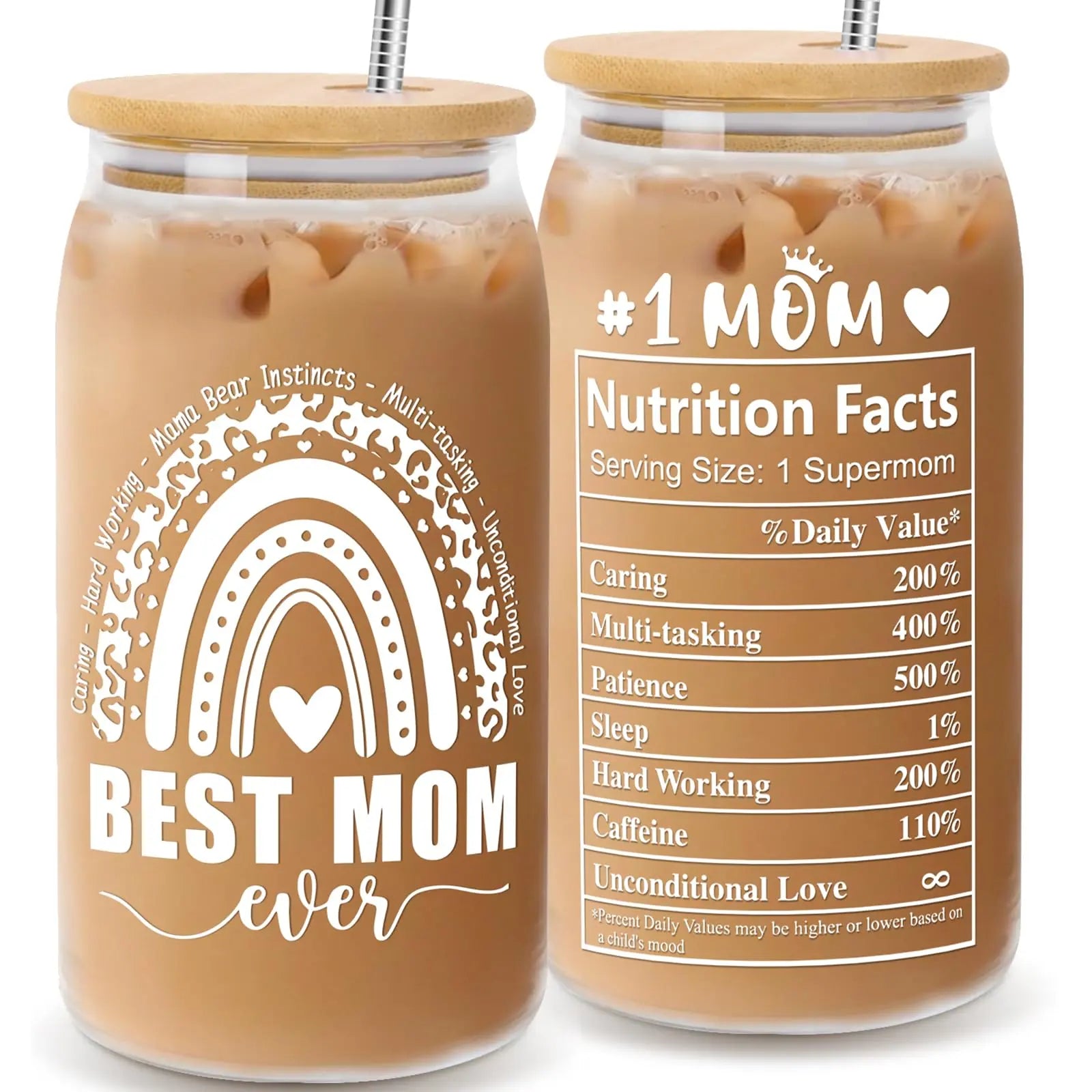Mothers Day Gifts for Mom from Daughter Son, Unique Gifts Ideas for Women Mama Stepmom Mother In Law, Personalized Anniversary Birthday Mothers Day Presents for Wife from Husband - Can Glass 16OZ FUTURE ENDEAVORS